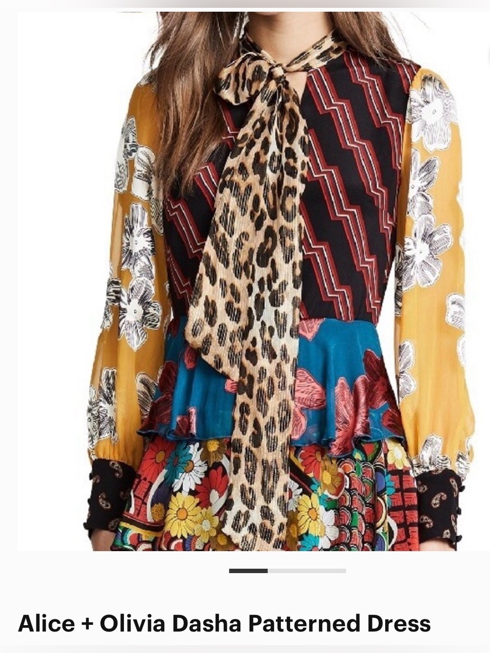Alice + Olivia Dasha Patterned Dress